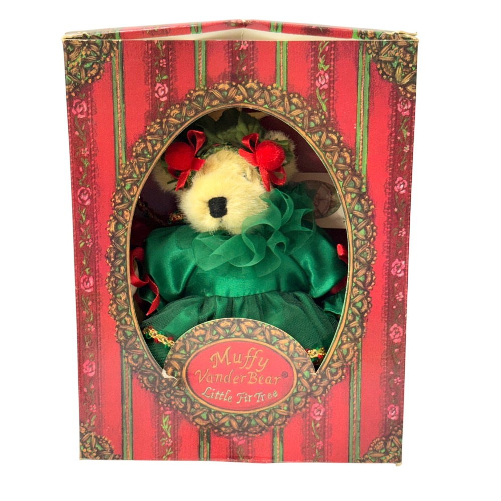 Muffy VanderBear Little Fir Tree 1990 Holiday Special‎ Edition Bear in Box COA